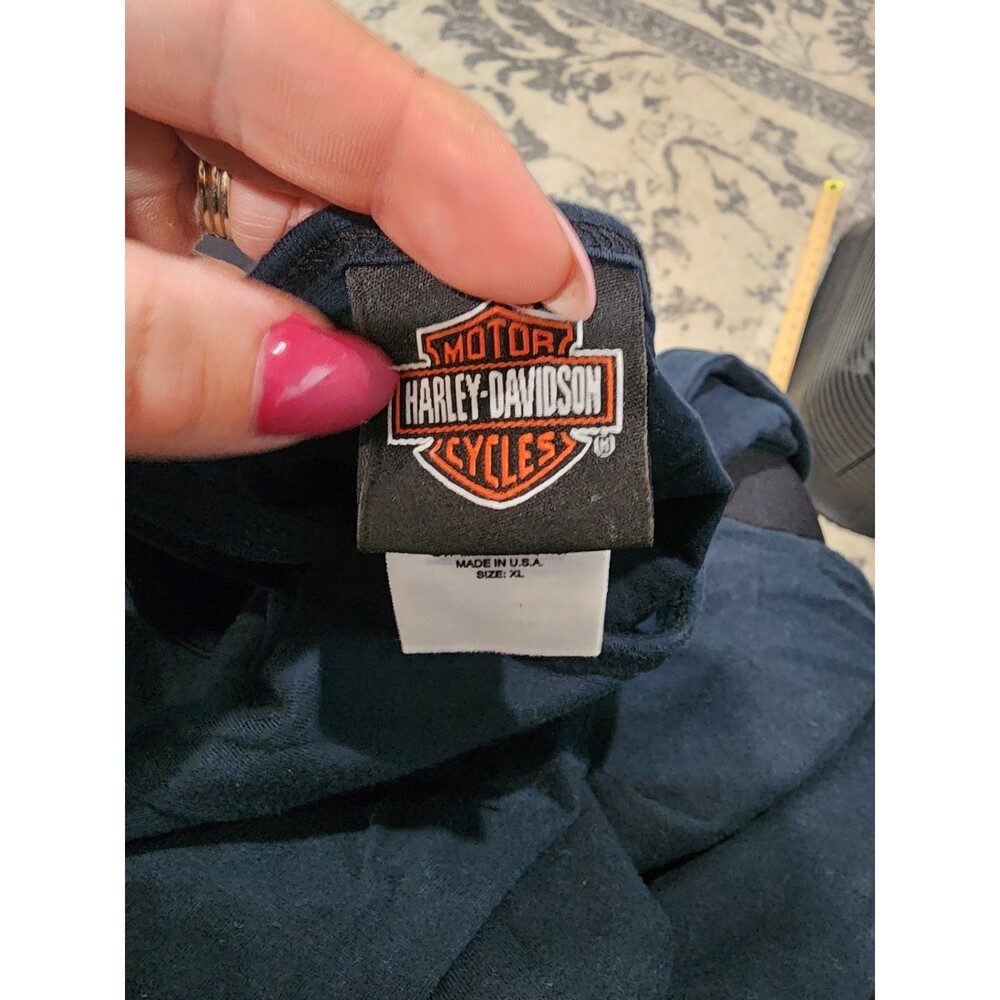 Harley Davidson Long Sleeve Black Shirt Wichita Falls,Texas Red River Size XL - Picture 7 of 8